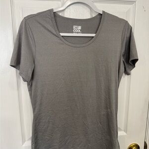 32 Degrees Women's Gray Scoop Neck Short Sleeve Tee